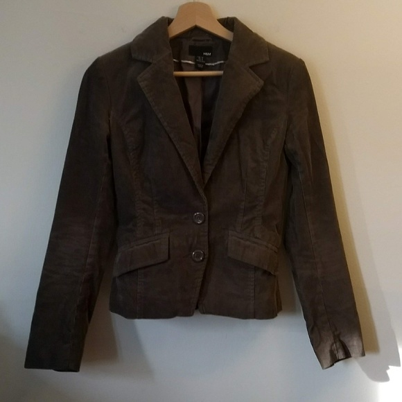 H&M Corduroy Fitted Jacket Size 4 - Picture 1 of 6